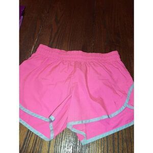 Small 4/6 Danskin Now Pink Silver Athletic Gym Workout Running Shorts